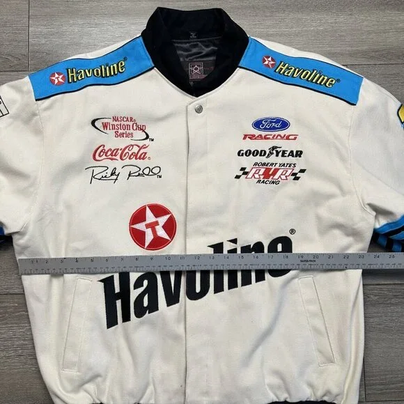 JH Designs Rickey Rudd Racing Jacket NASCAR Size XL Winston Cup Havoline - Picture 7 of 7
